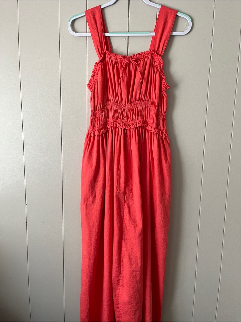 GAP Coral Red Maxi Dress